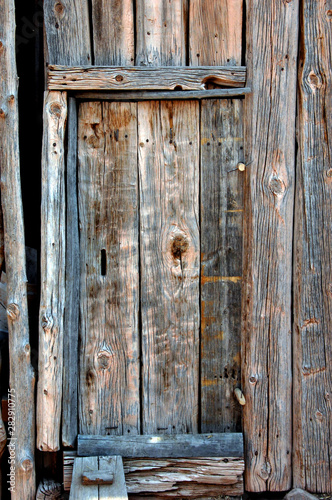 Background Log Cabin Door