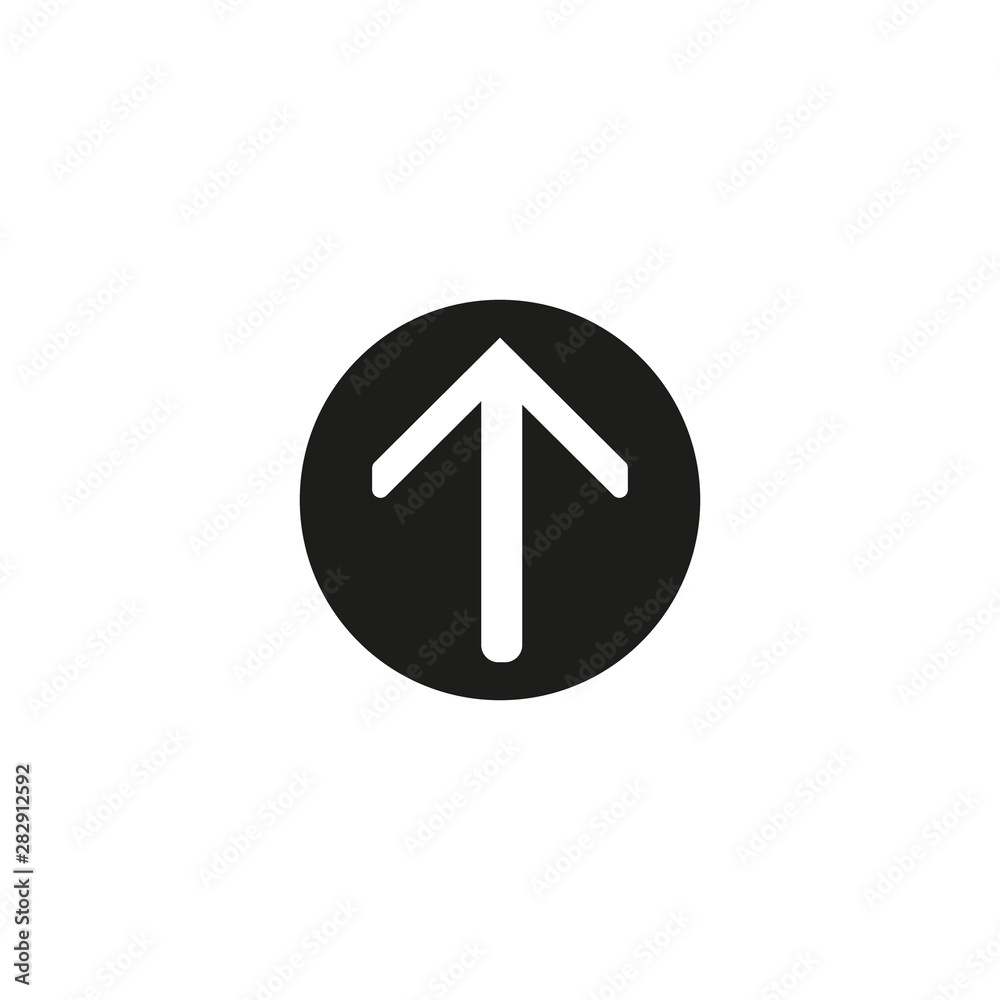 Rounded up arrow or up directional arrow flat vector icon for apps and websites Rounded up arrow or up directional arrow flat vector icon for apps and websites