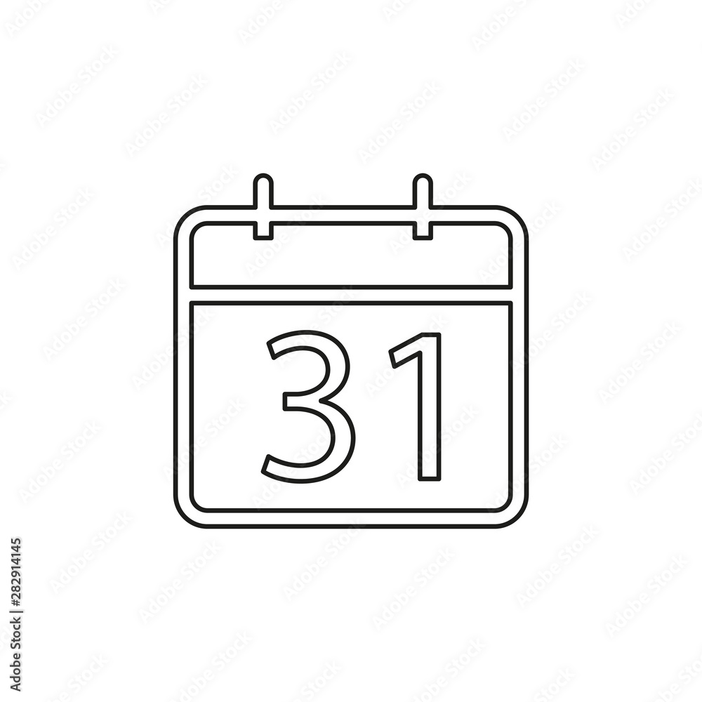 31 day Calendar icon. vector 31 day Calendar icon. vector