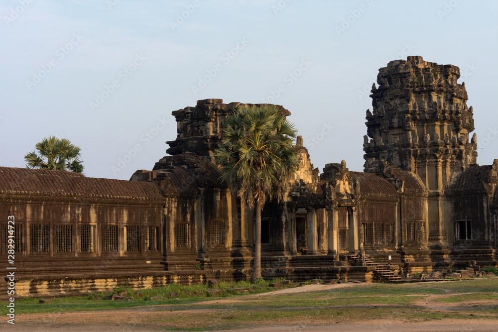 Morning Atmosphere at the Entrance of Angkor Wat Temple, Cambodia, Asia (UNESCO)