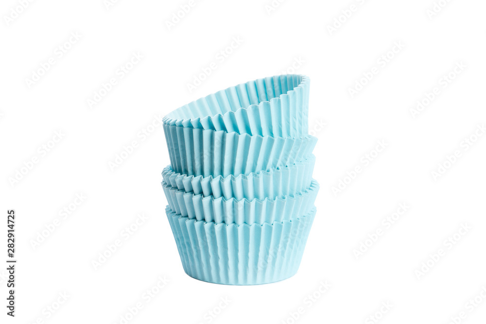 Cupcake cases isolated on white background Cupcake cases isolated on white background