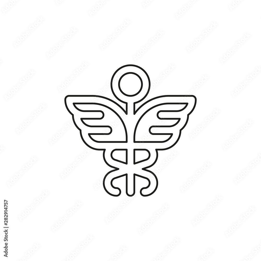 Obraz premium medical symbol - caduceus icon - health sig