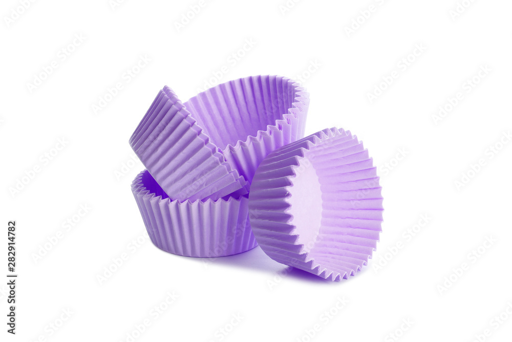 Cupcake cases isolated on white background Cupcake cases isolated on white background