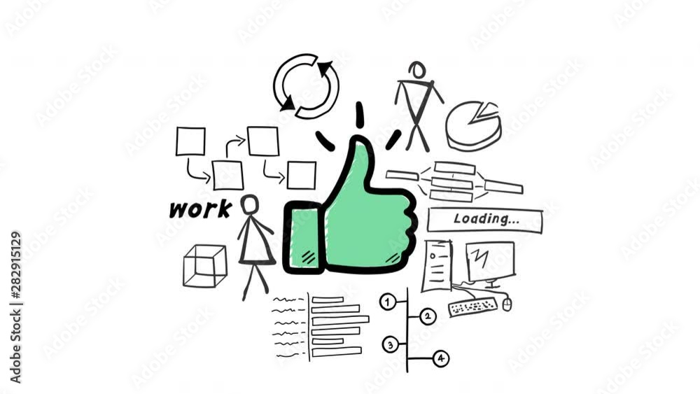 Like and hand-drawn Infographics animation Like and hand-drawn Infographics animation