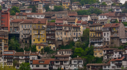 beautiful colored houses on the hills of Veliko Tarnovo