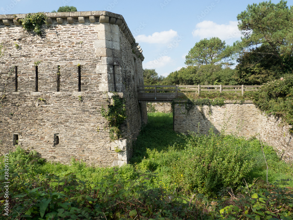 Napoleonic fort, opposite Brest, Brittany on the Pointe des Espagnols