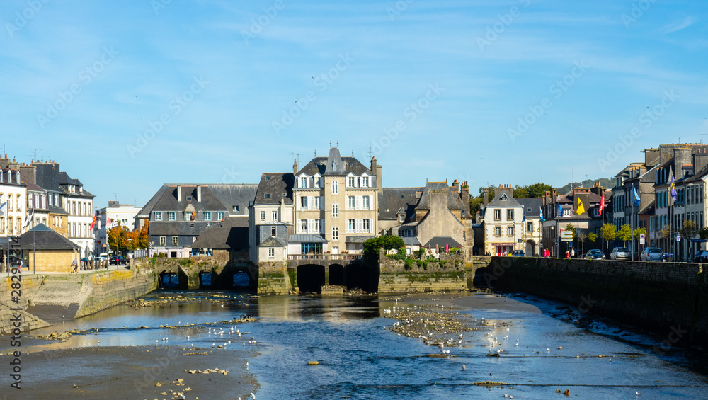 The Pont de Rohan, Landerneau, Brittany. A bridge with shops and houses
