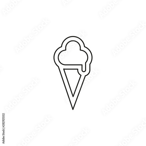 vector ice cream cone, dessert illustration