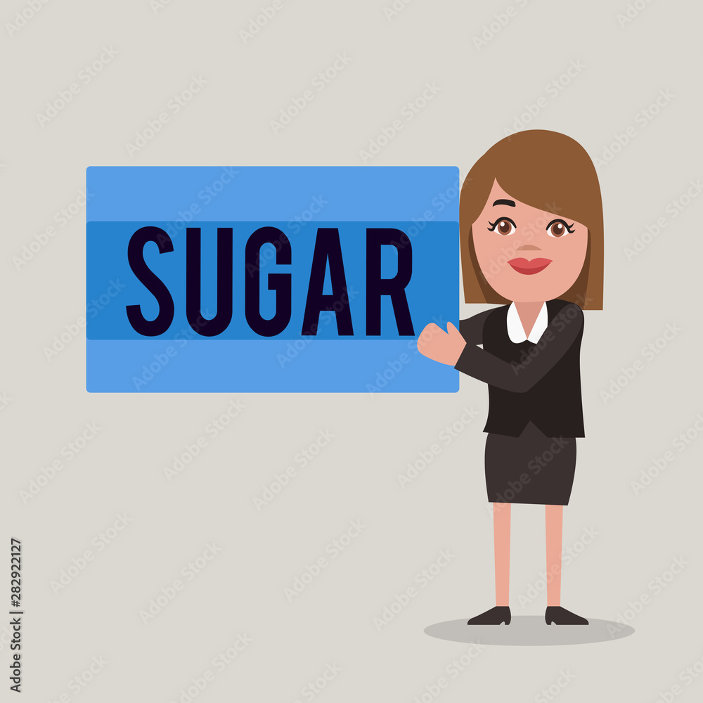 Word writing text Sugar. Business concept for sweet crystalline substance obtained from various plants like cane. Word writing text Sugar. Business concept for sweet crystalline substance obtained from various plants like cane.