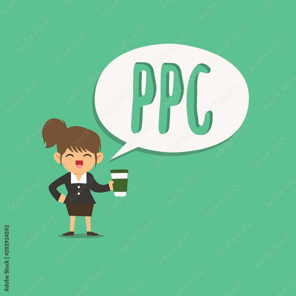 Text sign showing Ppc. Conceptual photo Advertisers pay a fee each time one of their ads is clicked Marketing. Text sign showing Ppc. Conceptual photo Advertisers pay a fee each time one of their ads is clicked Marketing.