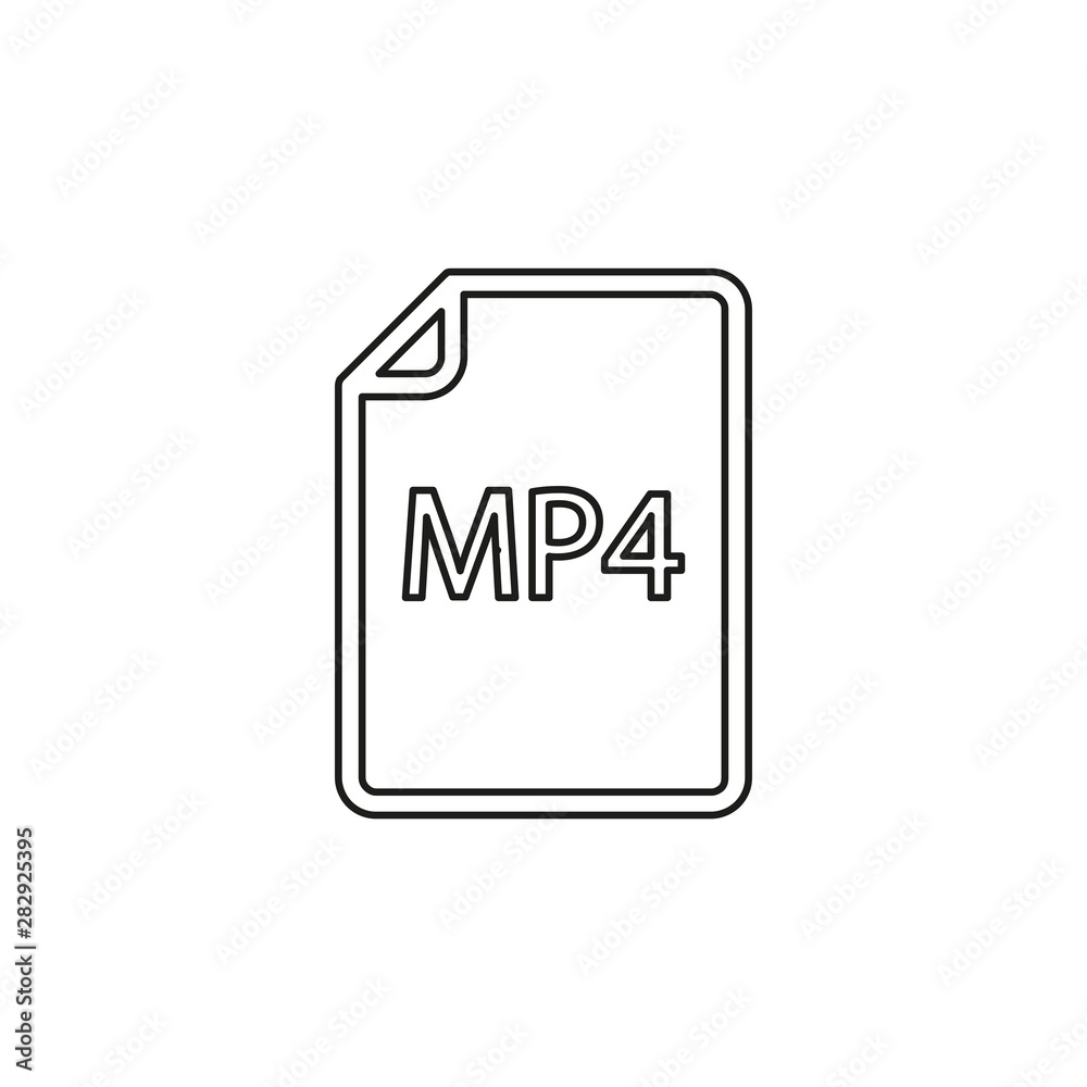 download MP4 document icon - vector file format