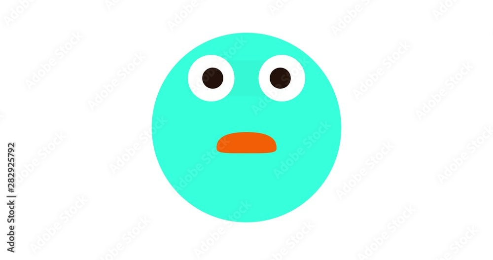 Omg Emoji reaction, icon animation on white background Omg Emoji reaction, icon animation on white background