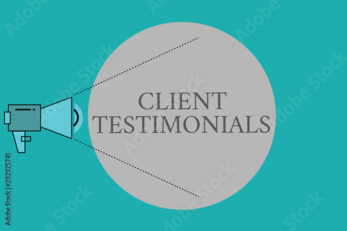 Photos Conceptual hand writing showing Client Testimonials