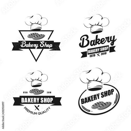 Vector Retro Vintage Bakery Emblem, Vector design elements, Templates, business signs, logos, identities, labels, icons, and objects, with EPS10 that can be edited.