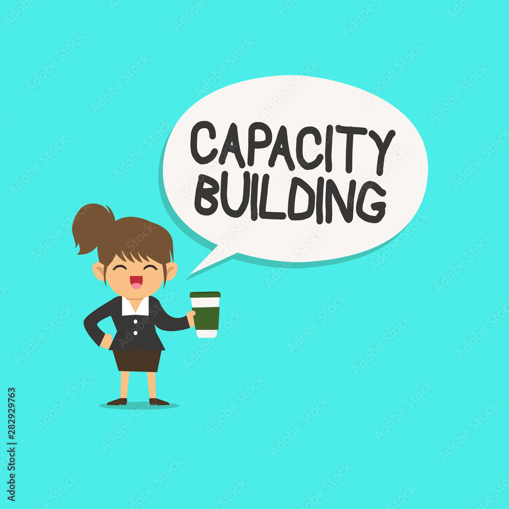 Word writing text Capacity Building. Business concept for Strengthen the abilities of individuals Workforce planning. Word writing text Capacity Building. Business concept for Strengthen the abilities of individuals Workforce planning.