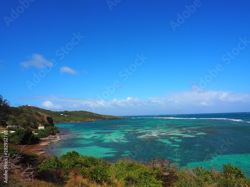 tropical island in the sea blue sky © Madison