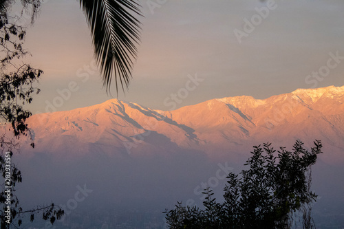 sunset andes