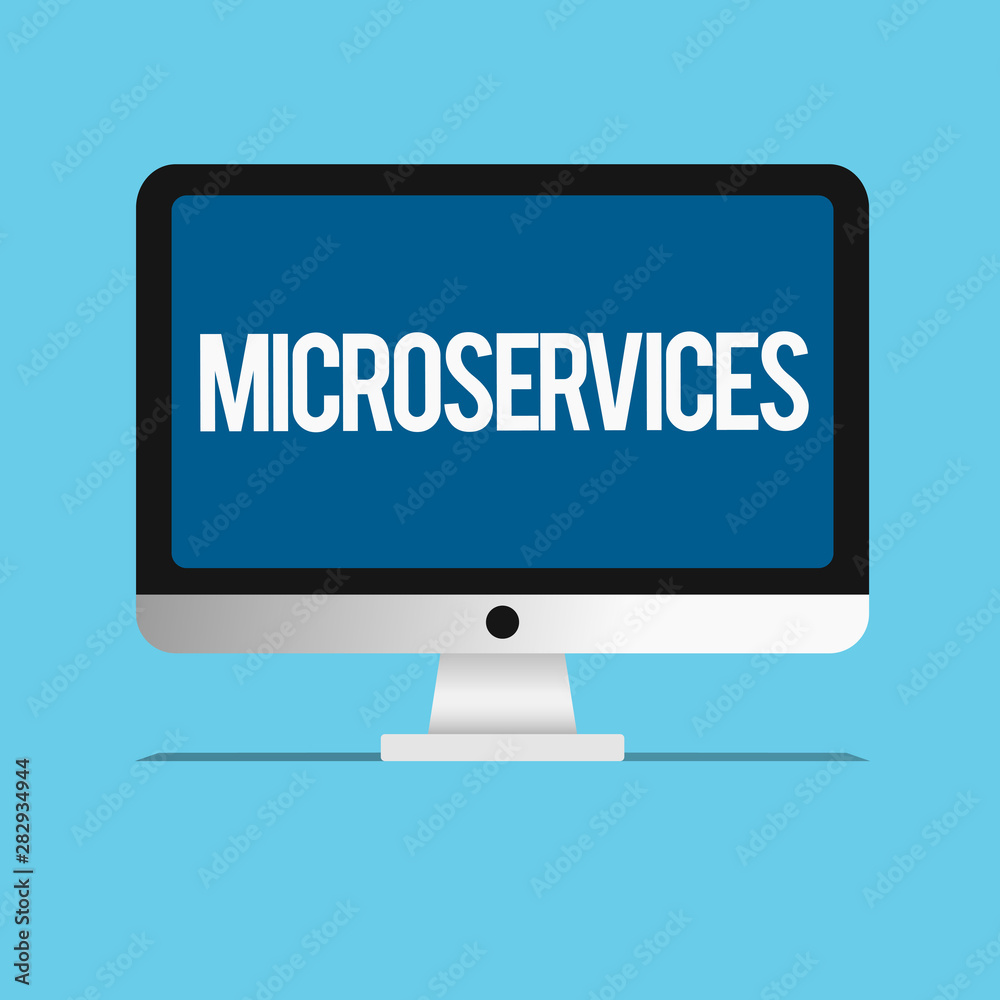 Conceptual hand writing showing Microservices. Business photo showcasing Software development technique Building single function module. Conceptual hand writing showing Microservices. Business photo showcasing Software development technique Building single function module.