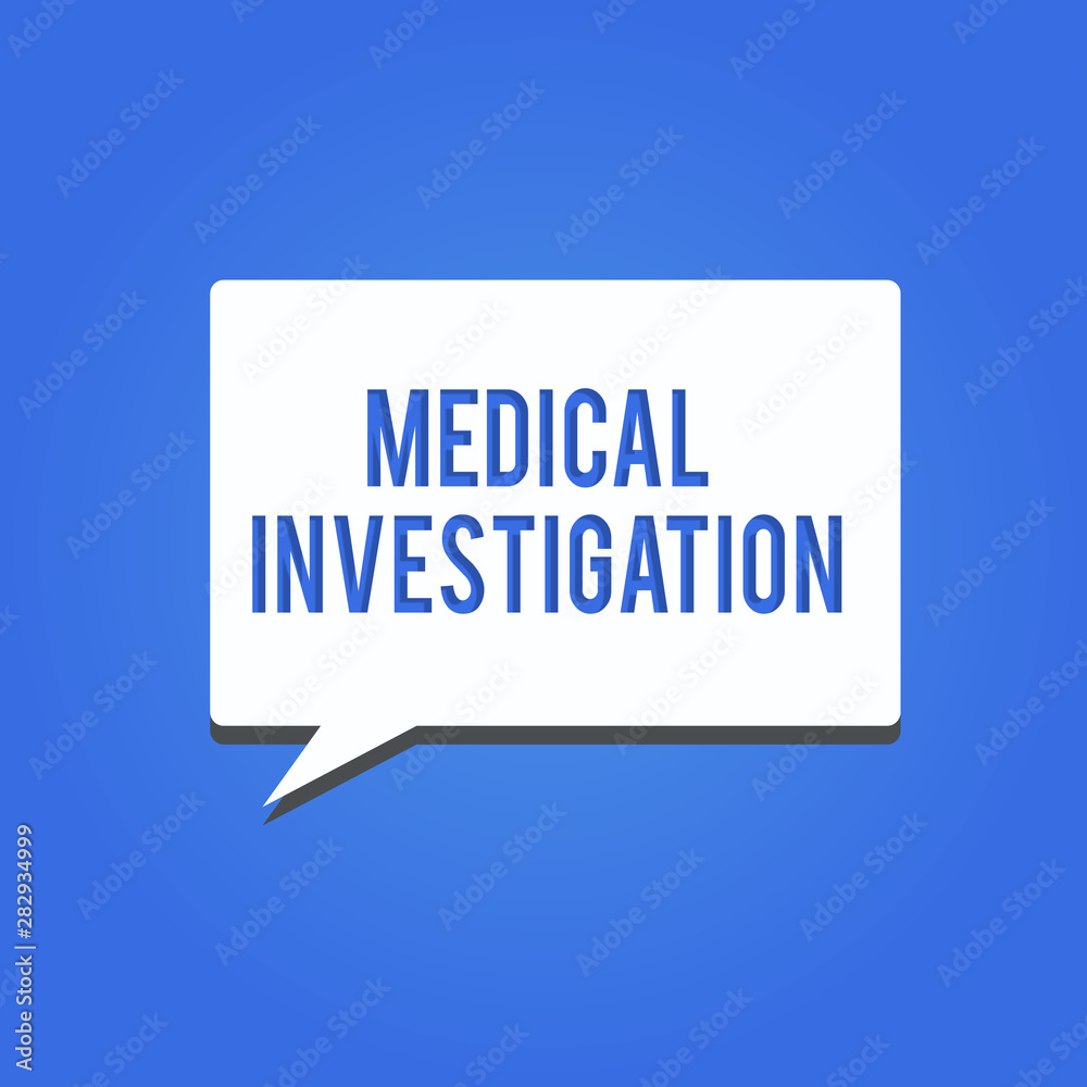 Word writing text Medical Investigation. Business concept for Doing analysis to collect data for new drugs or device. Word writing text Medical Investigation. Business concept for Doing analysis to collect data for new drugs or device.