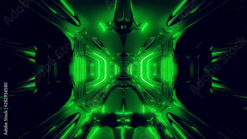 alien ship corridor tunnel wallpaper 3d rendering 3d illustration vj loop photo