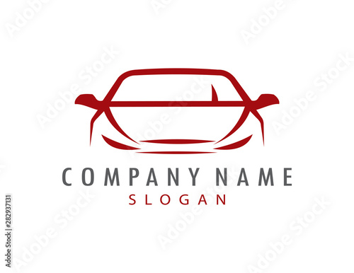Red car logo design