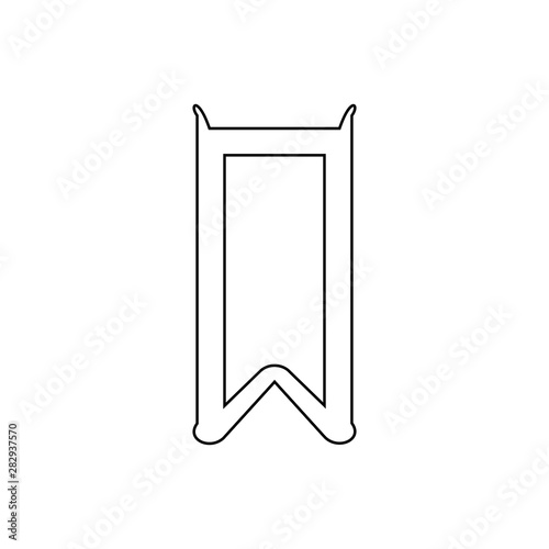 Ribbon icon. Bookmark isolated symbol