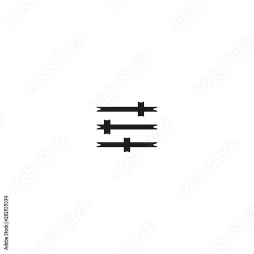 Equalizer icon. Sound panel symbol