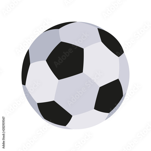 Vector cartoon soccer ball isolated on white background