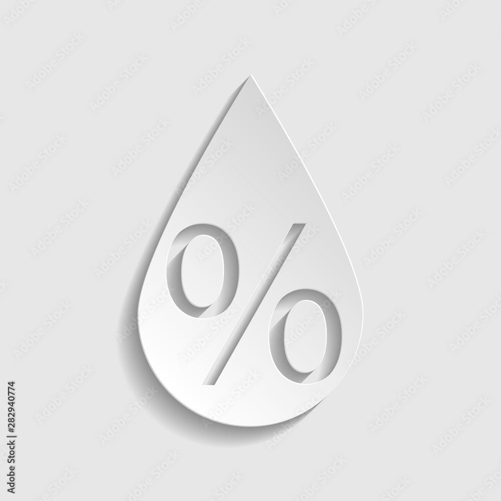 Thin line percent down sign. Paper style icon. Illustration. Thin line percent down sign. Paper style icon. Illustration.