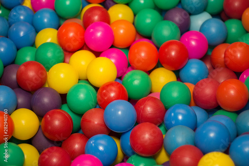 colorful balls on a blue background
