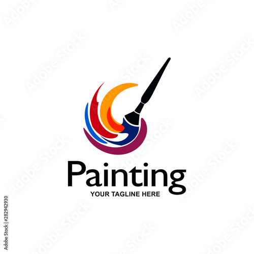 Painting Services Logo Vector Template