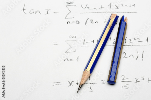 math formulas are solved after broken pencil © ridvanarda