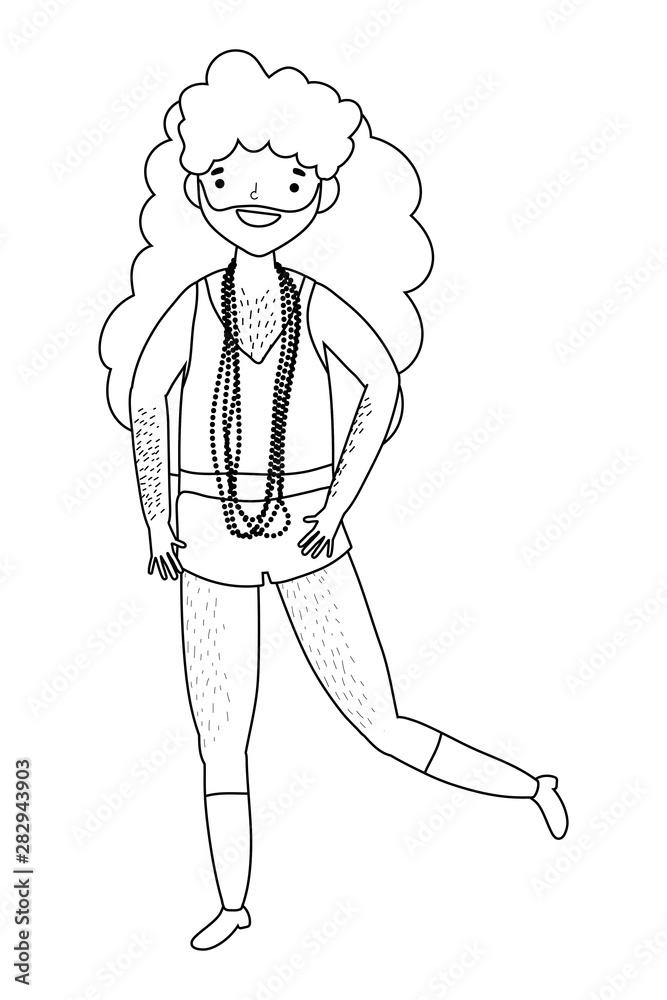 Man supporting lgtbi march design vector illustration Man supporting lgtbi march design vector illustration