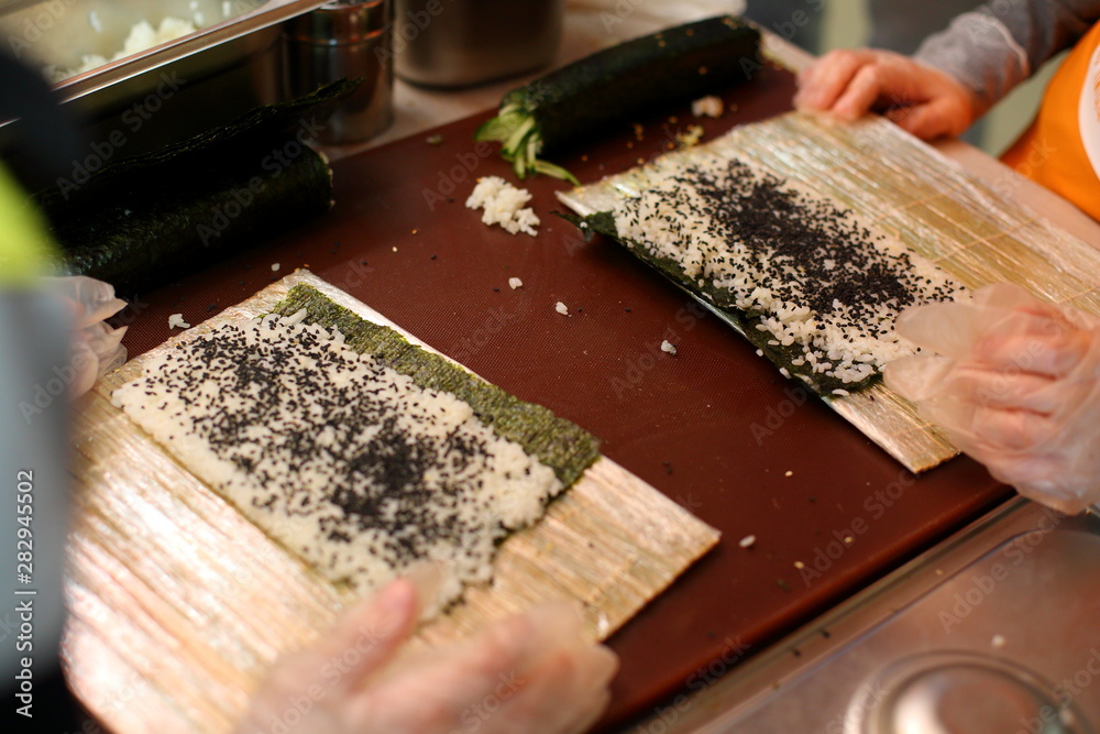 the process of making rolls.