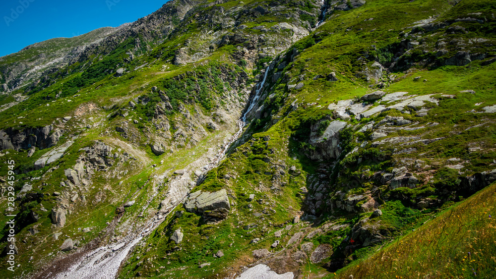 Amazing mountains and glaciers in Switzerland - beautiful Swiss Alps