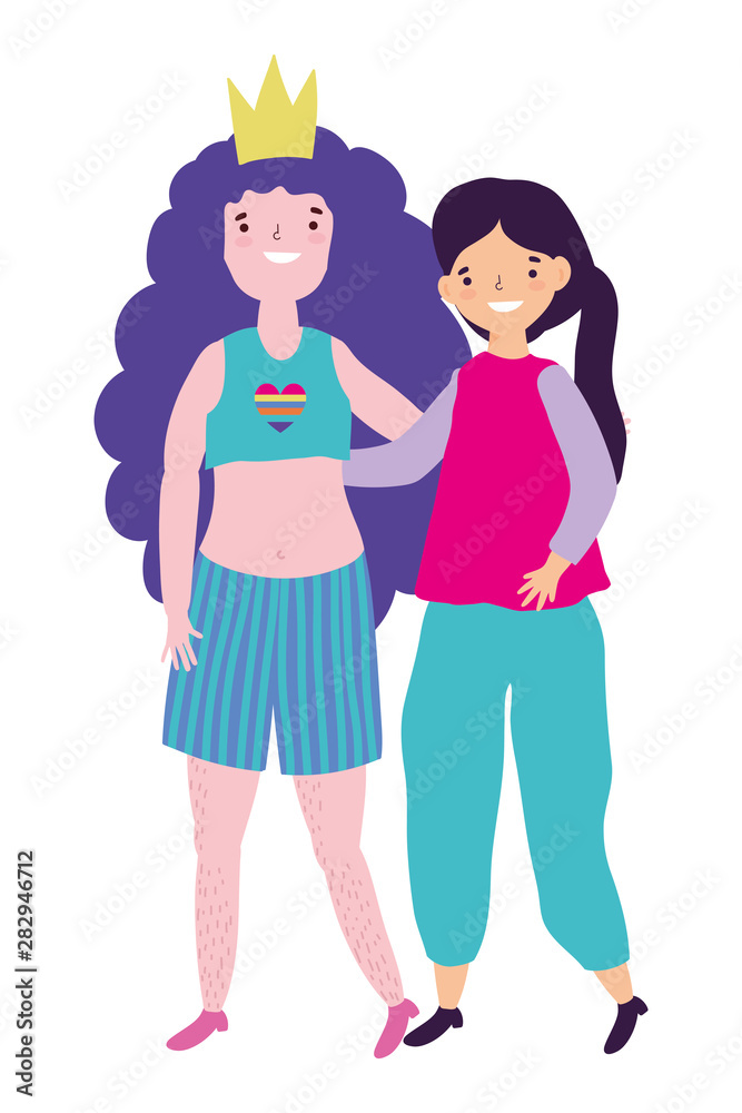 Women supporting lgtbi march design