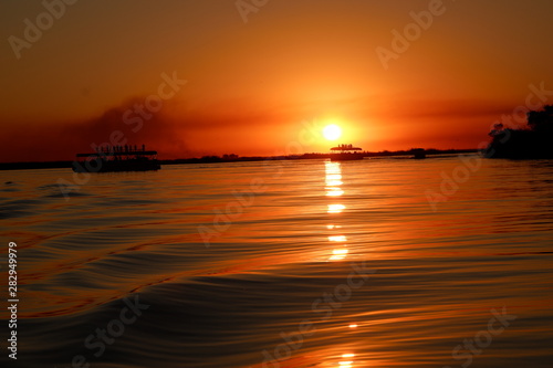Silk water sunset