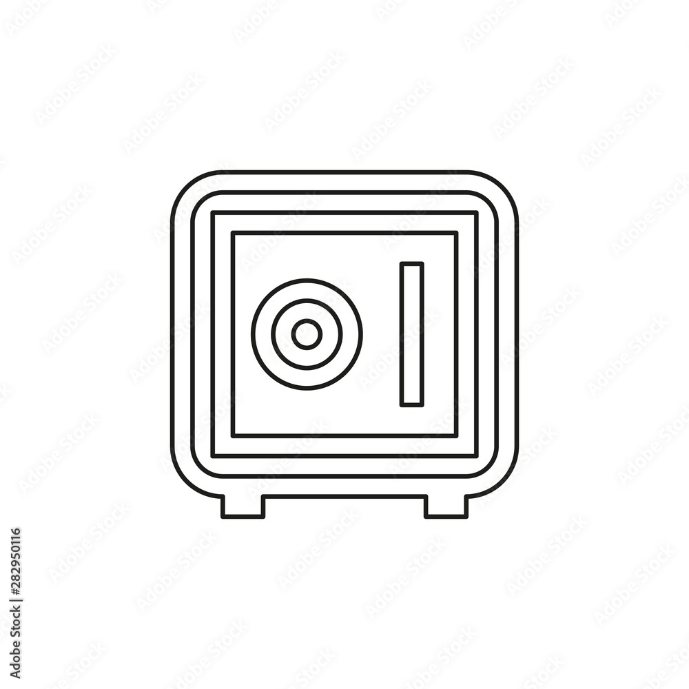 safe box icon - vector security illustration safe box icon - vector security illustration