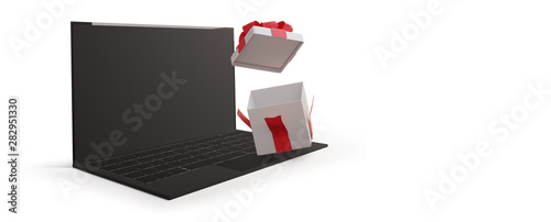 computer isolated on white ...