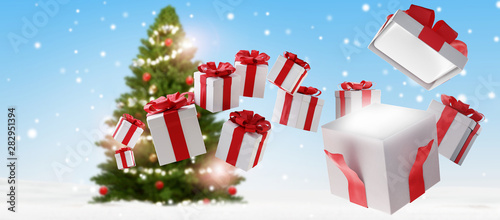 christmas presents with one...
