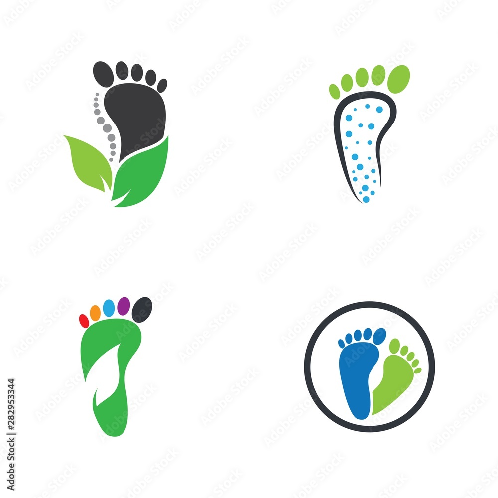 Foot therapist logo vector icon Foot therapist logo vector icon
