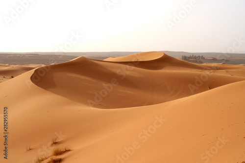 Sand dunes in the Sahara desert in Morocco.