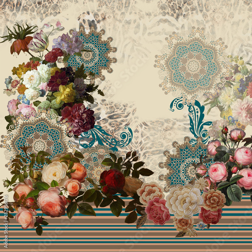 floral background with flowers © Victoria Arend