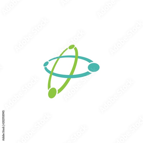 Structure atom logo vector