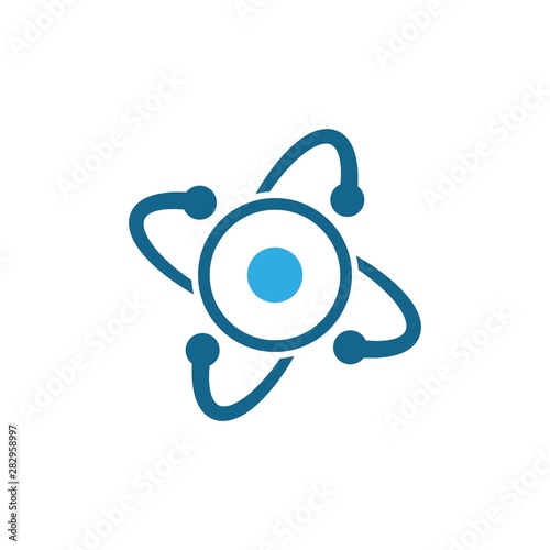 Structure atom logo vector
