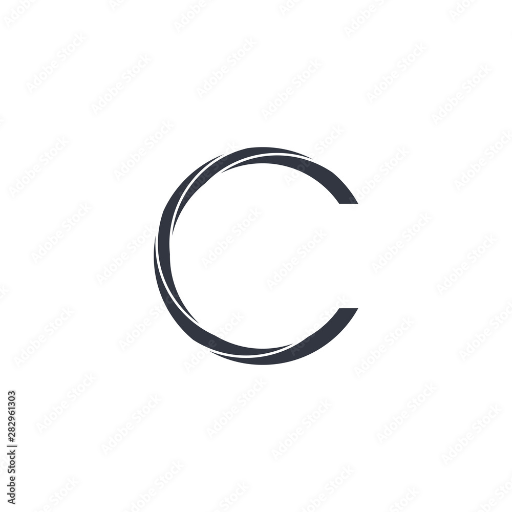 Logo letter text C alphabet icon Logo letter text C alphabet icon