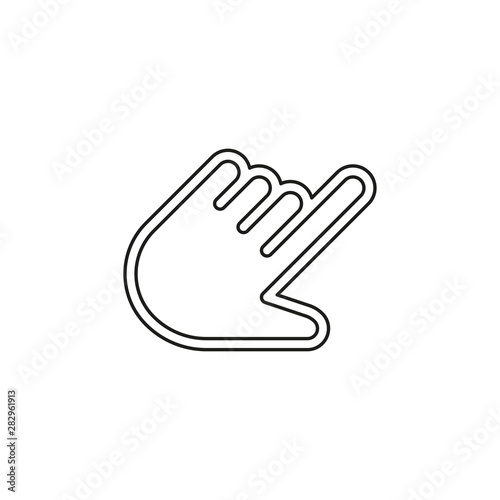 vector hand cursor illustration - mouse pointer