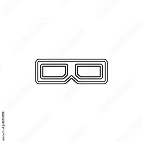 Free Download 3d glasses icon - vector movie cinema illustration - GFXLoad