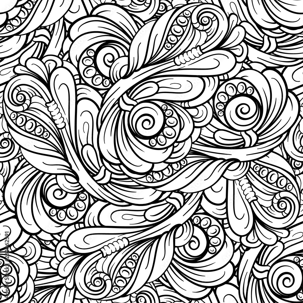 Black and white abstract seamless pattern. Black and white abstract seamless pattern.