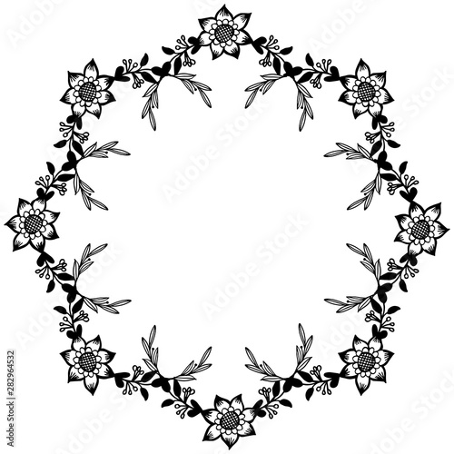 Various elegant card, with abstract leaves and wreath frame. Vector